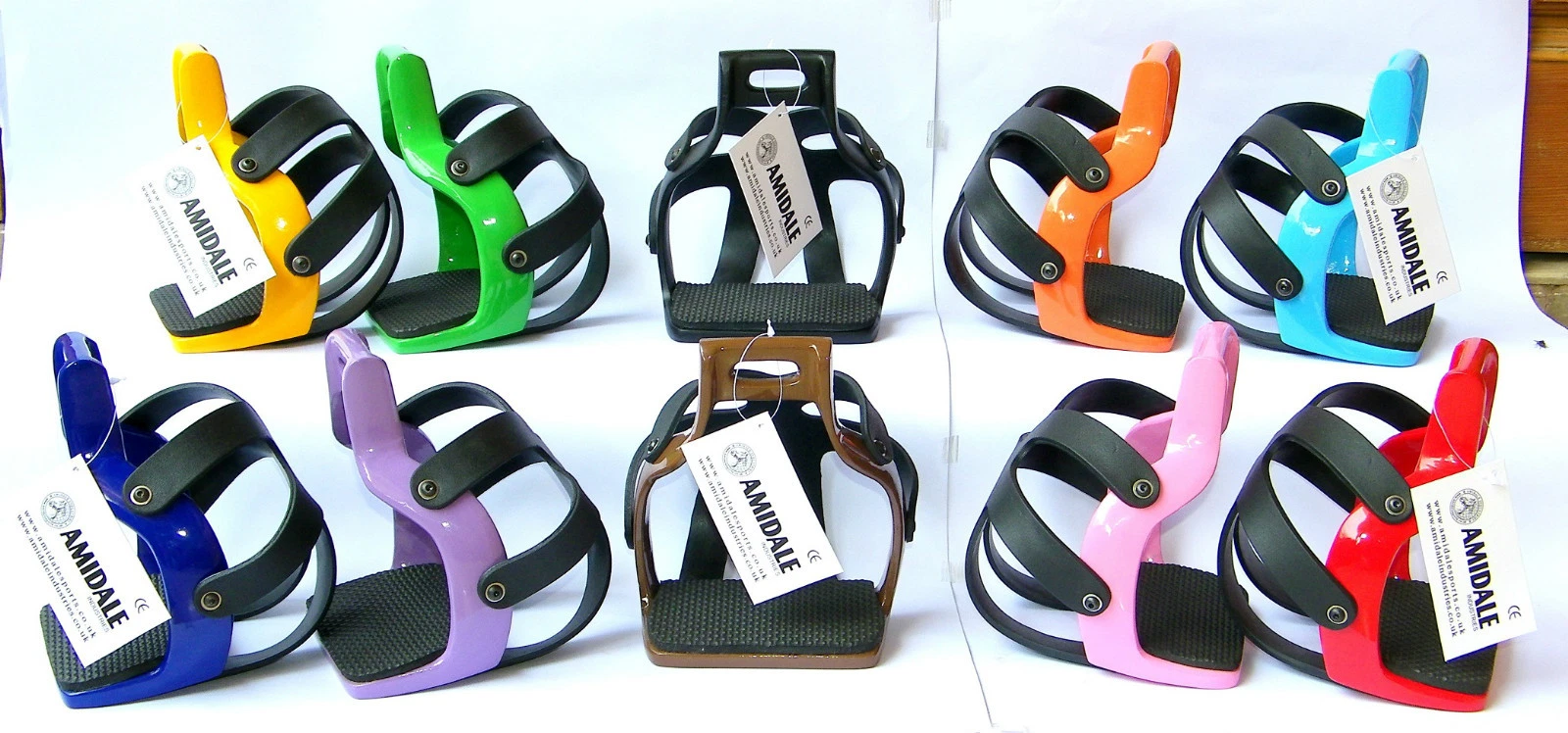 BRAND NEW AMIDALE ALUMINIUM ENDURANCE FLEX RIDE CAGED SAFETY HORSE STIRRUPS