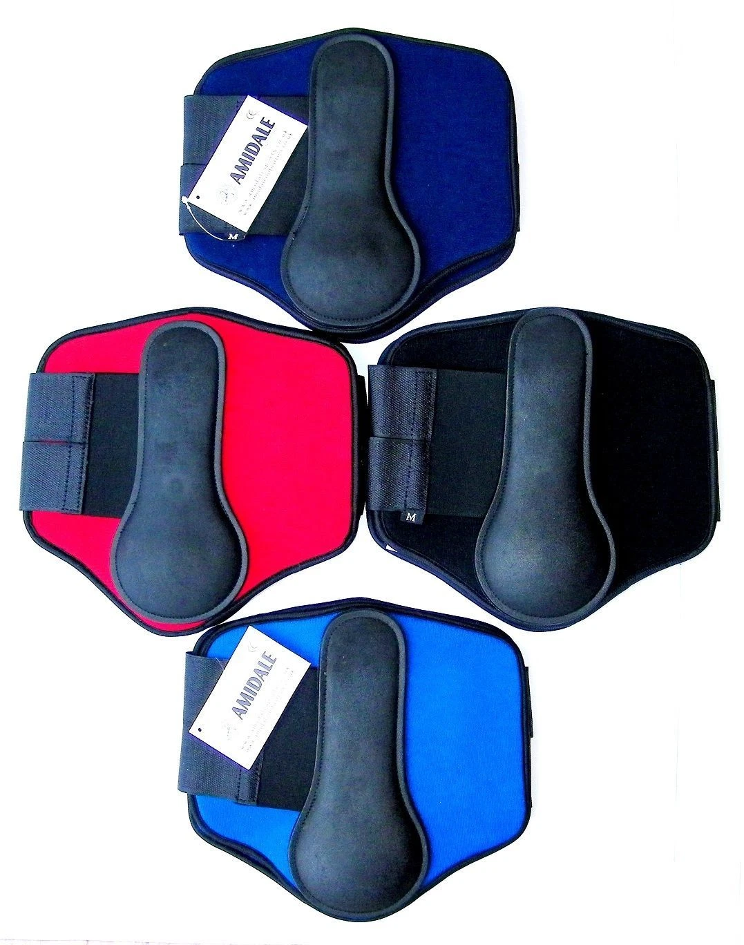 HORSE BRUSHING BOOTS NEOPRENE PADDED LEG PROTECTION BNWT 4 COLOUR BY AMIDALE