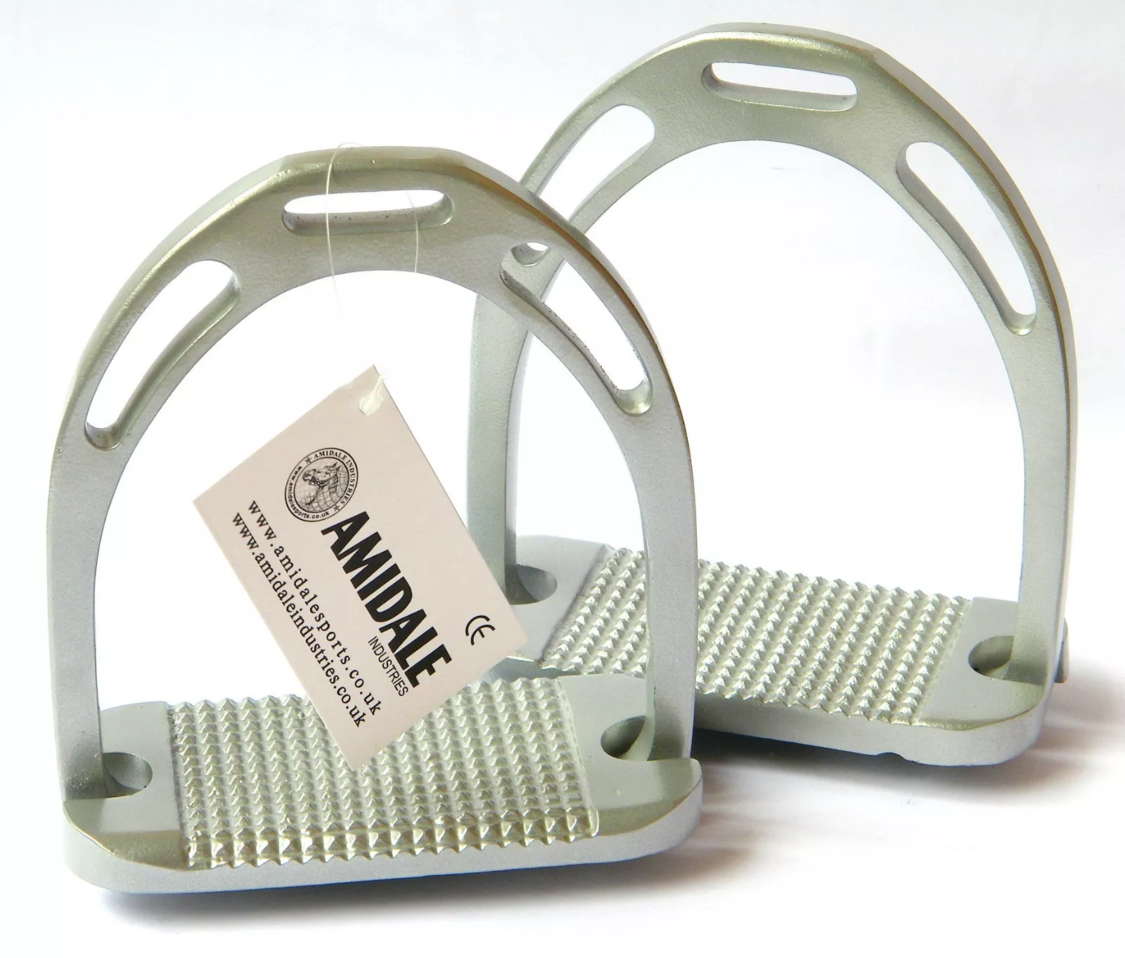 HORSE RIDING STIRRUPS EQUESTRIAN SILVER SIZE 4.75 FROM AMIDALE