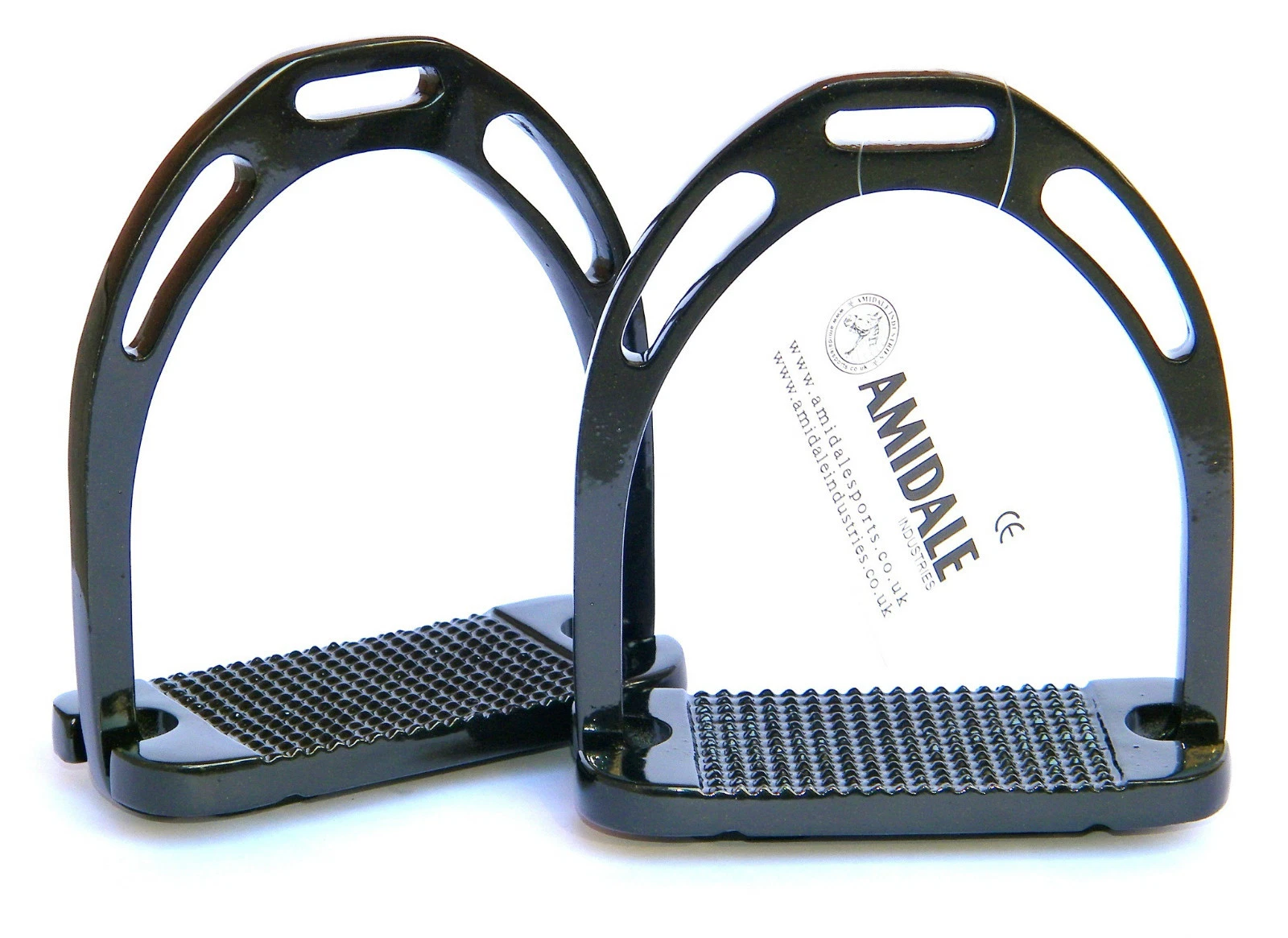 HORSE RIDING STIRRUPS LIGHT & DURABLE ALUMINIUM BLACK COLOR FROM AMIDALE