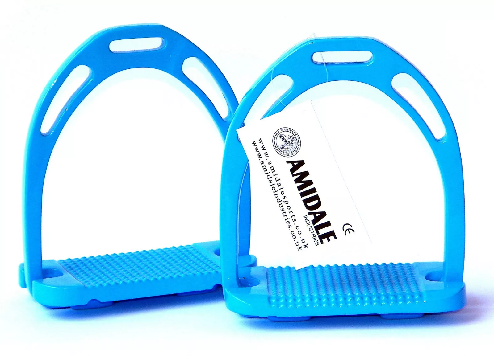 HORSE RIDING STIRRUPS LIGHT & DURABLE ALUMINIUM ROYAL BLUE COLOUR AMIDALE BNWT