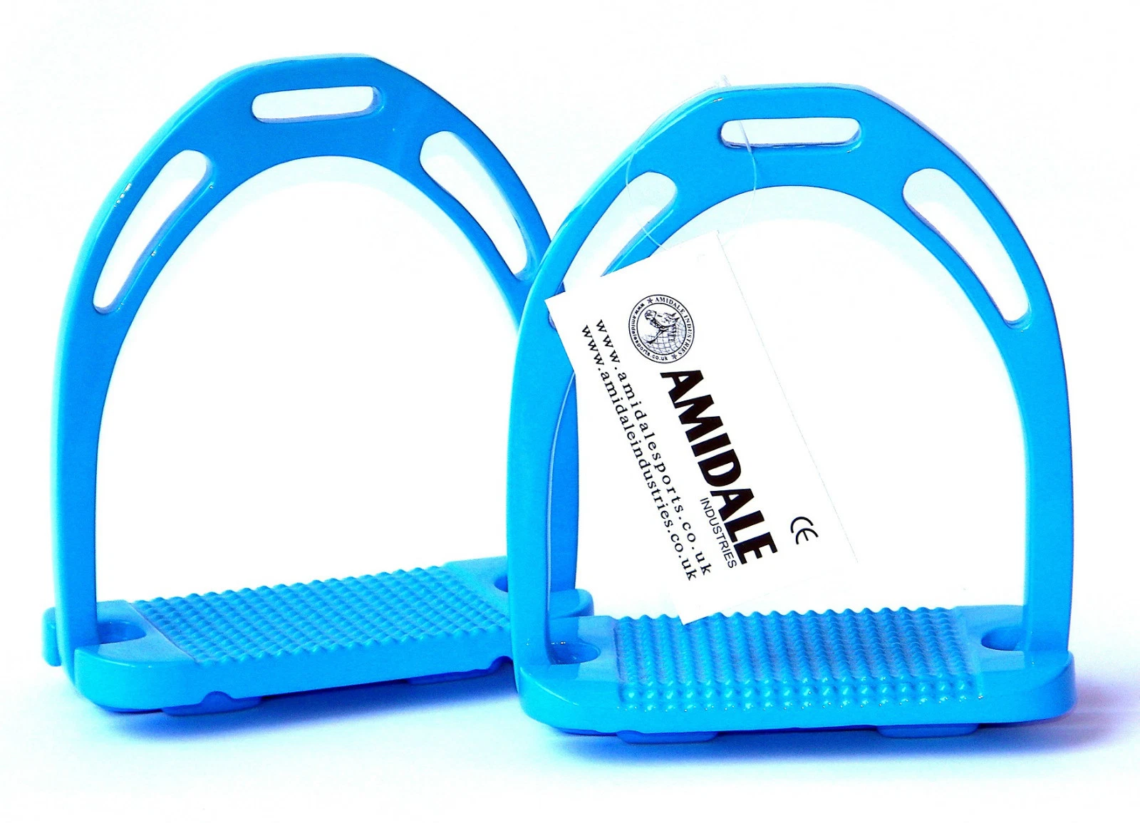 HORSE RIDING STIRRUPS LIGHT & DURABLE ALUMINIUM ROYAL BLUE COLOUR AMIDALE BNWT