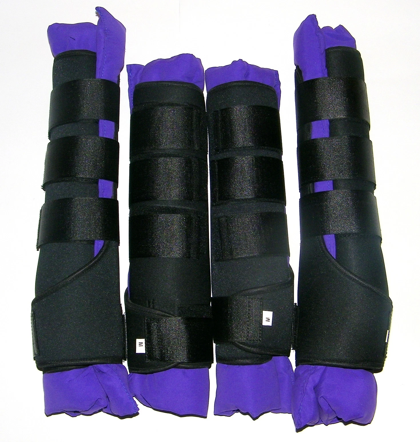 HORSE STABLE BOOTS WRAPS, SET OF FOUR IN PURPLE COLOR