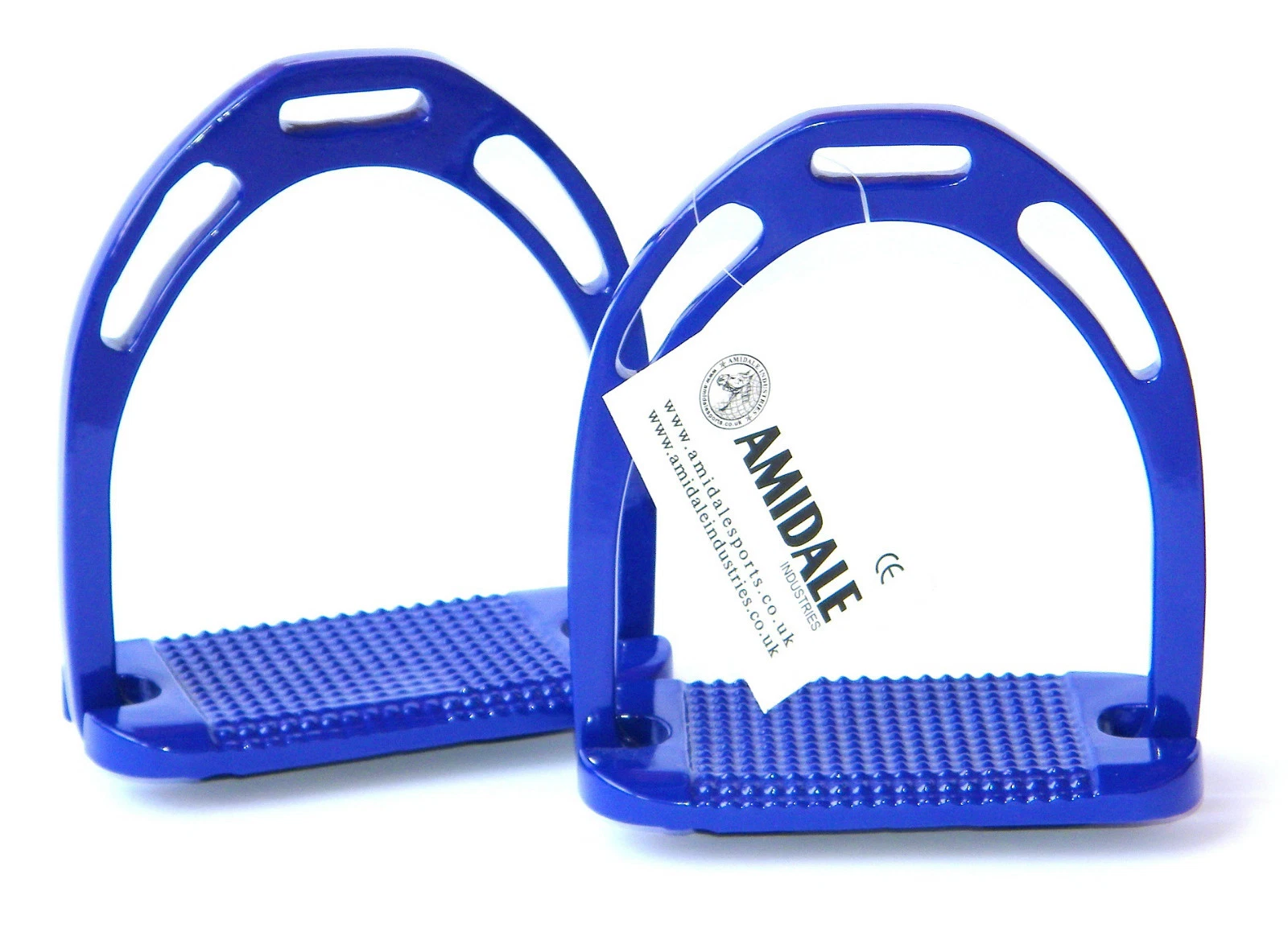 STIRRUPS HORSE RIDING LIGHT & DURABLE ALUMINIUM N.BLUE COLOR FROM AMIDALE BNWT