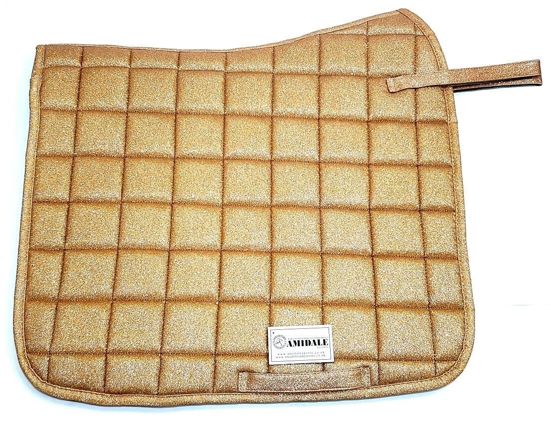 Amidale Pro Sport Luxury Glittery Synthetic Leather Dressage Saddle Pads Numnah