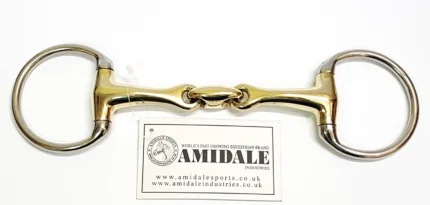EGGBUT SNAFFLE HORSE BIT, COPPER MIX, STAINLESS STEEL GERMAN STEEL BIT 4 SIZES