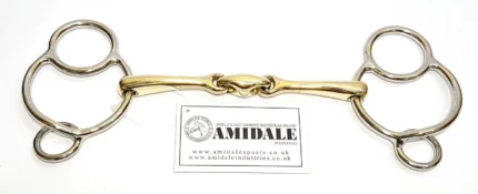 Universal 3 Ring Gag Horse Bit German Silver / Gag Bit Amidale bnwt