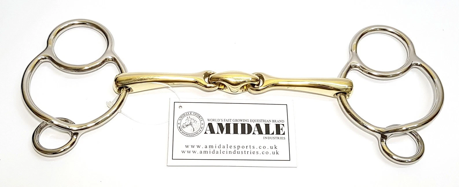 Universal 3 Ring Gag Horse Bit German Silver Gag Bit Amidale bnwt